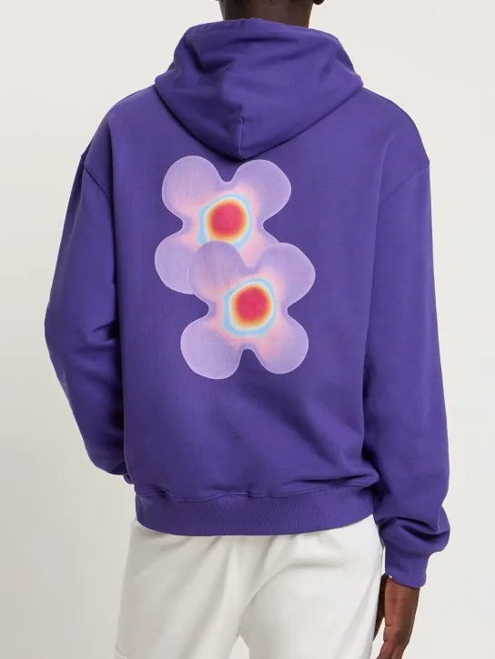 Bluemarble   Flower print cotton hoodie 