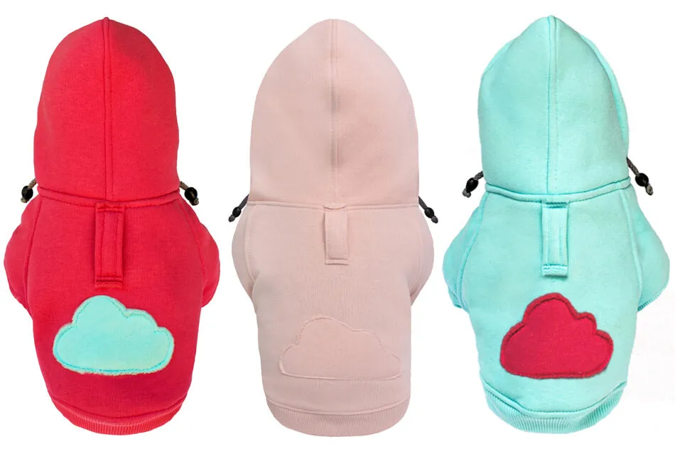 Bowl and Bone Cloud Coral Dog Hoodie