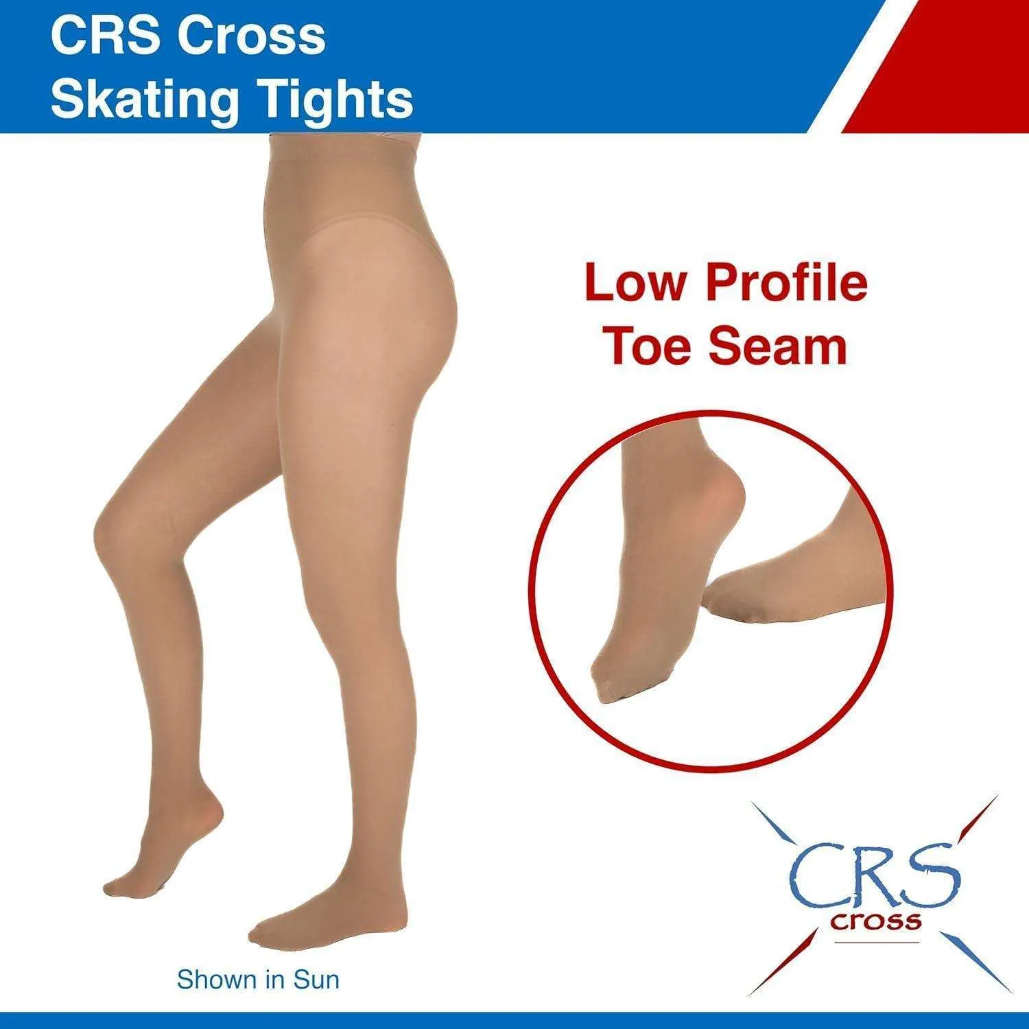 CRS Cross Skating Tights (2 Pair) Footed Tights 40 Denier