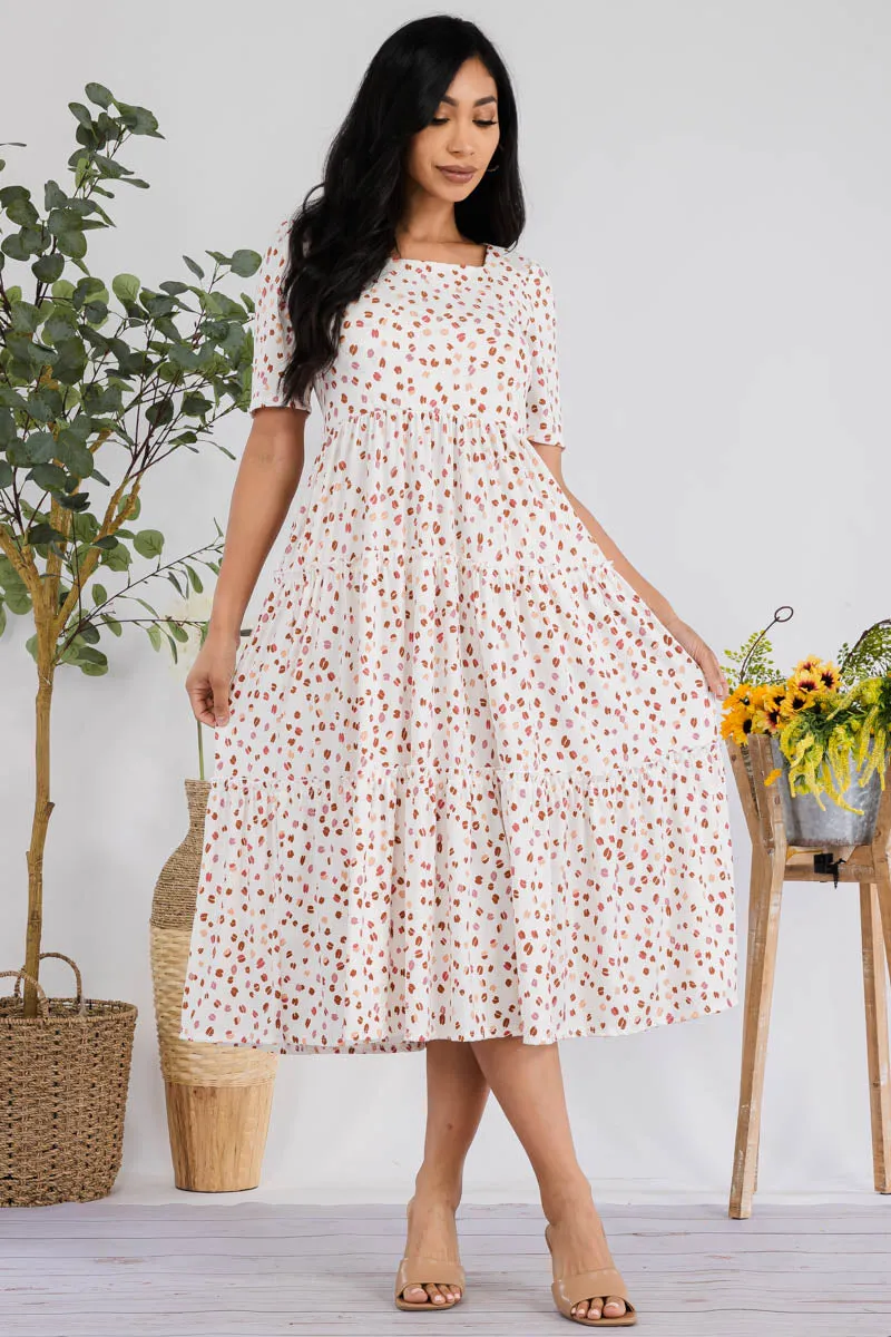 JR778R-COFFEEBEAN - Drop Waist Midi Dress
