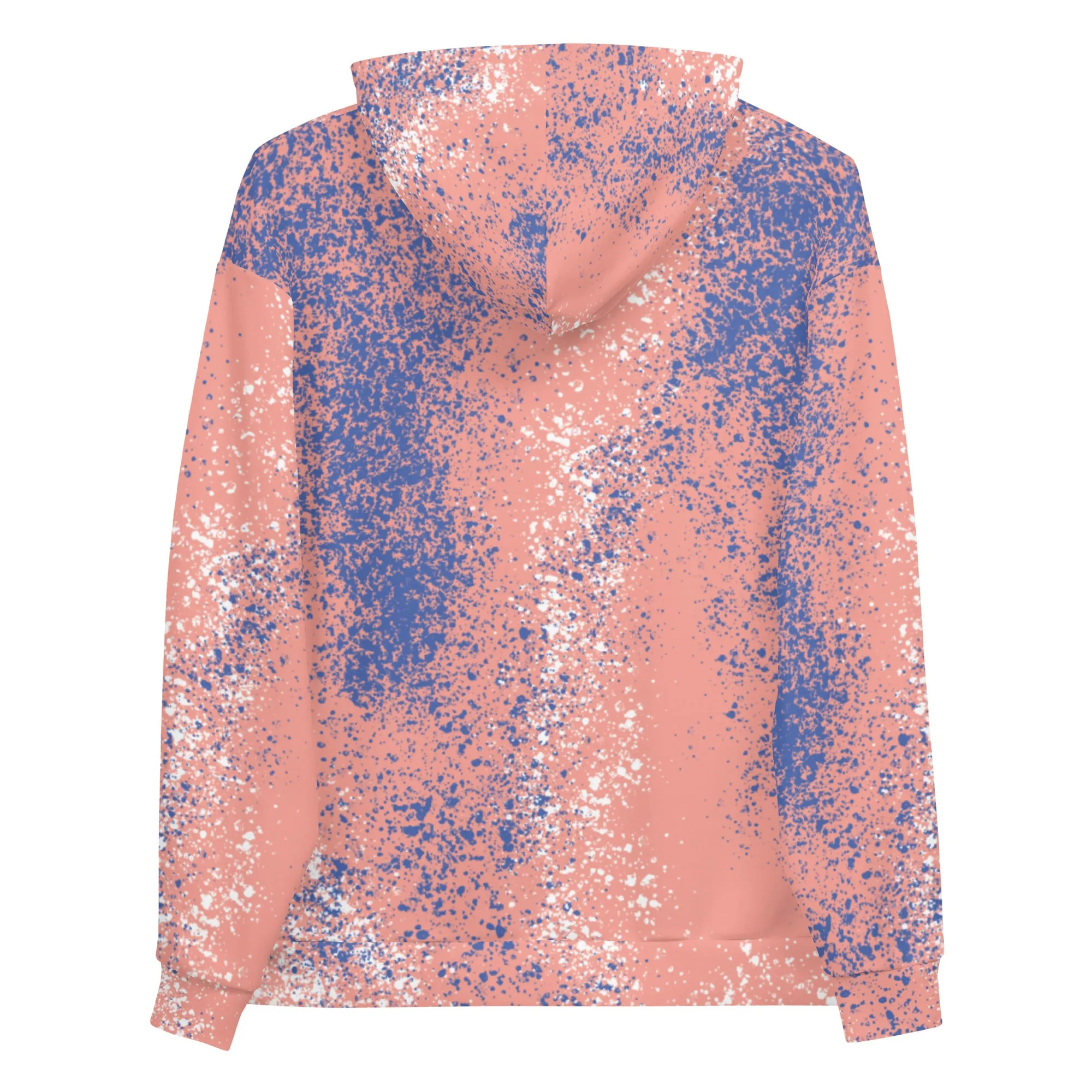 Pink Purple Abstract Unisex Hoodie, Unisex Abstract Print Premium Sweatshirt-Made in USA/ MX/ EU