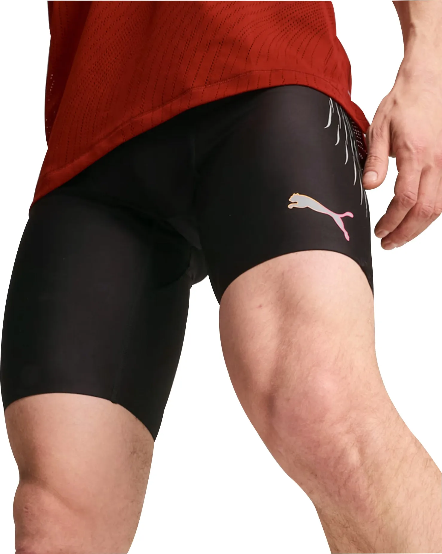 Puma Run Elite Mens Short Running Tights - Black